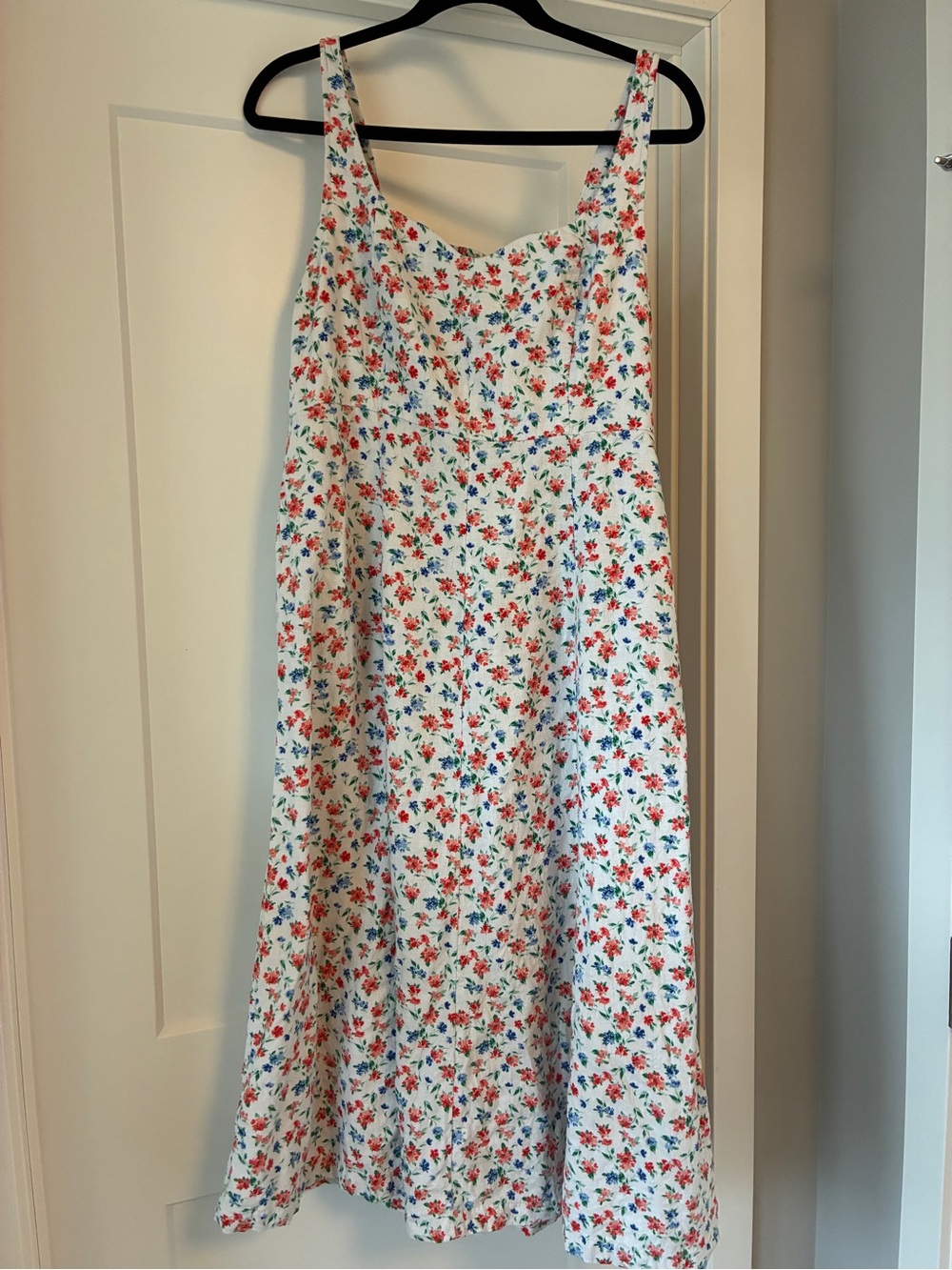 White Floral midi Sundress